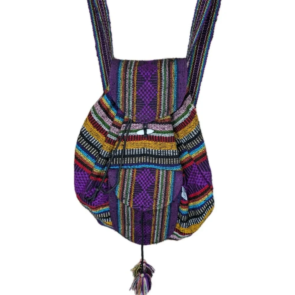 Artesanias Lillo Pinzom Woven Vibrant Multi Color Backpack